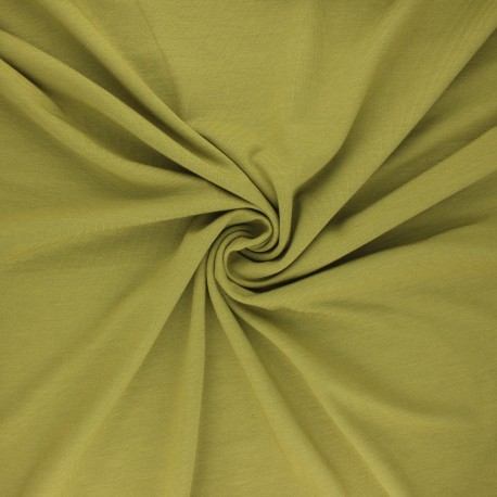 Tissu jersey bambou uni - kaki clair x 10cm