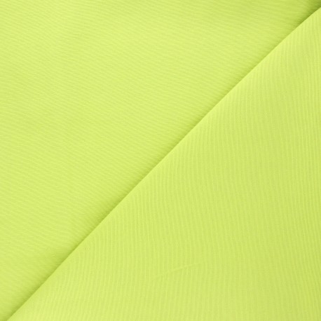 Tissu toile polycoton uni - vert anis x 10cm