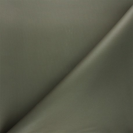 Tissu toile polyester imperméable - kaki x 10cm