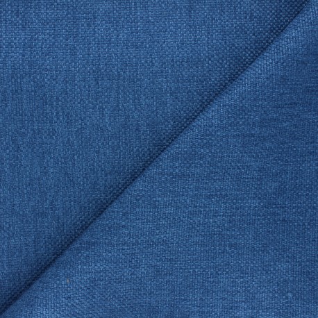 Tissu natté Thevenon Bellini - bleu jean x 10cm