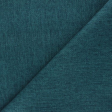 Tissu natté Thevenon Bellini - bleu canard x 10cm