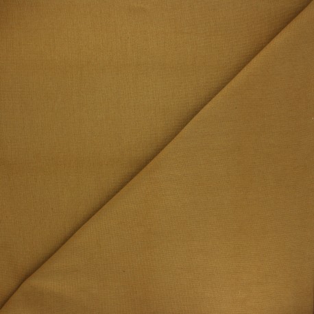 Tissu sweat molletonné uni - ocre x 10cm