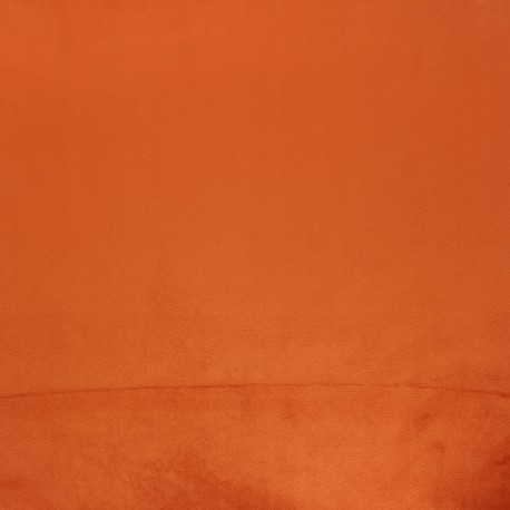 Tissu velours Brunei - orange x 10cm