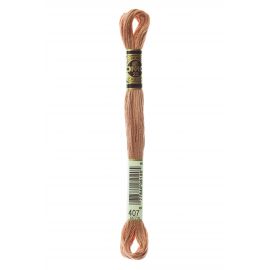 Fil mouliné à broder DMC - 8m - 407