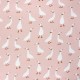 Tissu jersey Poppy Cute goose - rose clair x 10cm