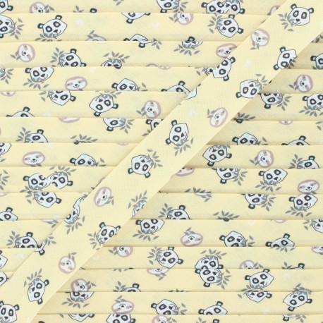 Biais coton Niwoya 20 mm - jaune pâle x 1m