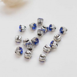 Bouton strass Sweet angels 7mm - bleu saphir
