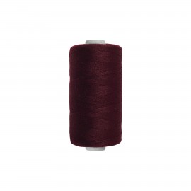 Fil polyester tous tissus - lie de vin - 500m