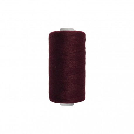 Fil polyester tous tissus - lie de vin - 500m