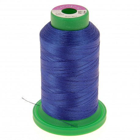 Cône de fil 100% polyester 1000 m bleu
