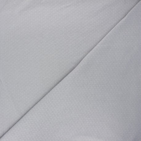 Tissu double maille ajourée - gris clair x 10cm