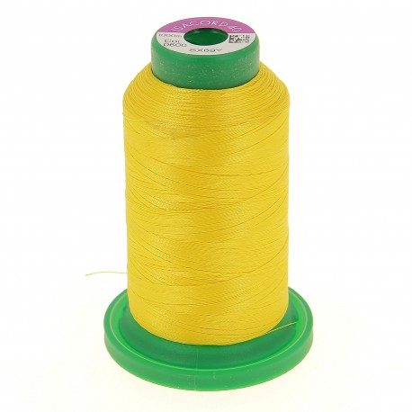 Cône de fil 100% polyester 1000 m jaune
