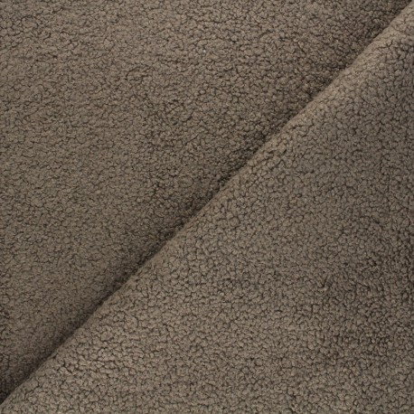 Tissu lainage bouclette Petite Ourse - brun x x 10cm