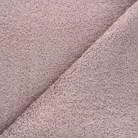 Tissu lainage bouclette Petite Ourse - vieux rose x x 10cm