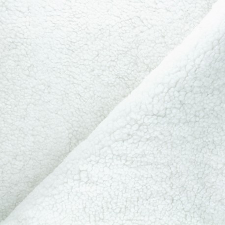 Tissu fourrure mouton Grande Ourse - blanc x 10cm