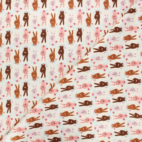 Tissu coton Camelot Fabrics Peace - écru x 10cm