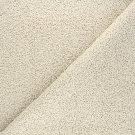 Tissu lainage bouclette Petite Ourse - beige x 10cm
