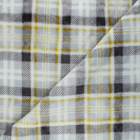 Tissu doudou Dunbar - gris x 10 cm