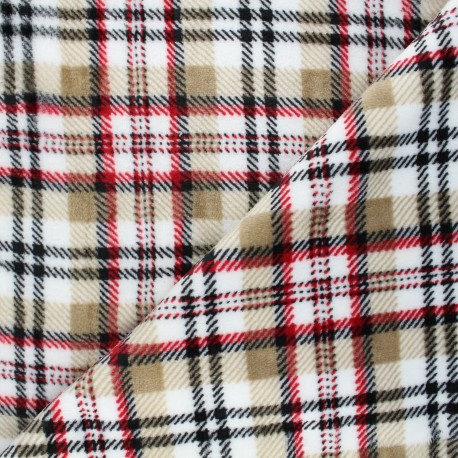 Tissu doudou Dunbar - beige x 10 cm