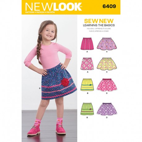 Patron Jupe Taille Élastique Enfant - New Look 6409