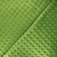 Tissu Velours minkee doux relief à pois - vert olive x 10cm