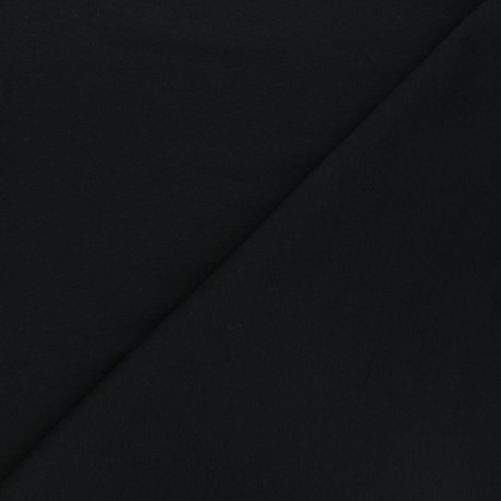 Tissu jogging jersey léger noir x 10cm