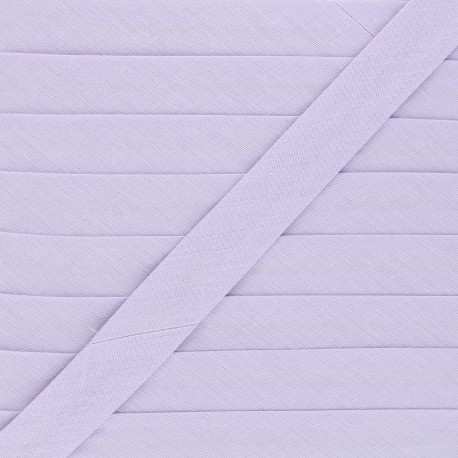 Biais tout textile 20 mm - parme x 1m