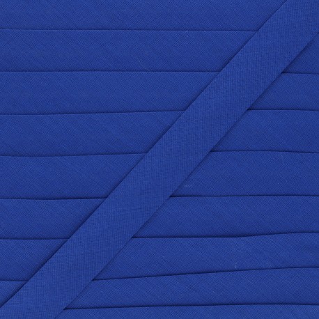Biais tout textile 20 mm - bleu Roi x 1m