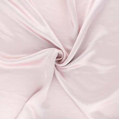 Tissu satin uni - rose clair x 10cm