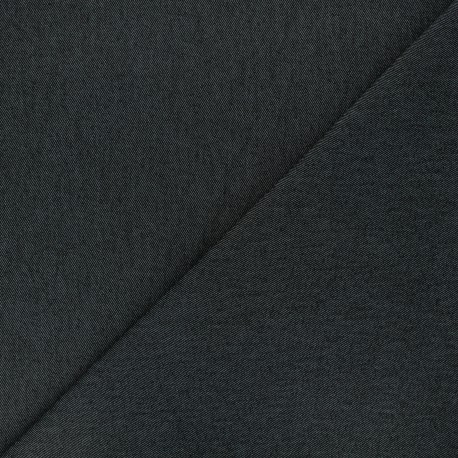Tissu jean élasthanne uni - noir x 10cm