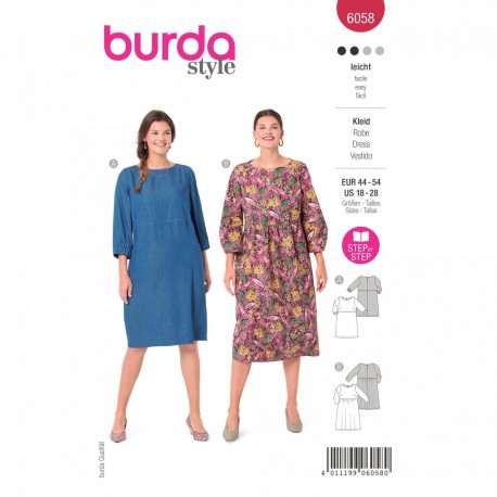 Patron robe Femme - Burda n°6058