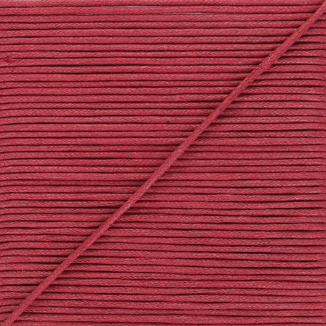 Cordon aspect cuir 2 mm bordeaux