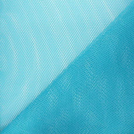 Tissu filet polyester Spicy - turquoise x 10cm