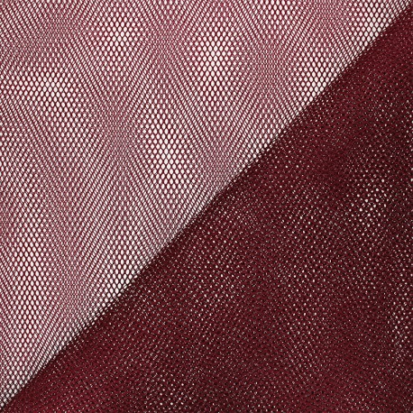 Tissu filet polyester Spicy - bordeaux x 10cm