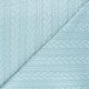 Tissu jersey Torsade chiné - bleu x 10cm