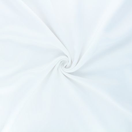Tissu microfibre touché soie blanc x 10cm