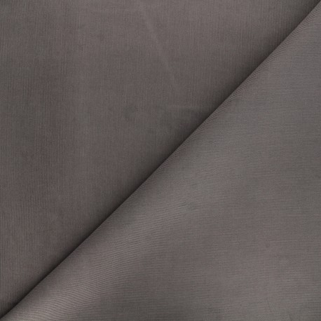 Tissu velours milleraies 200gr/ml gris