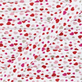 Biais coton Multicoeur 20 mm - rouge x 1m