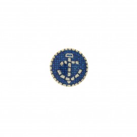 Bouton métal Navichic - doré/bleu marine