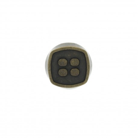 Bouton métal Dice - bronze