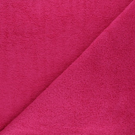 Tissu éponge Thalasso framboise x 10cm