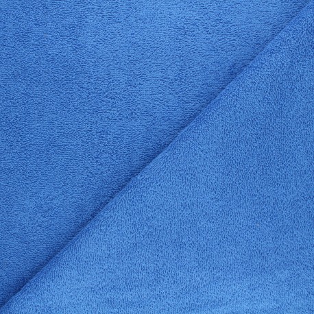Tissu Eponge uni bleu azur