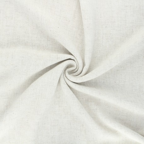 Tissu lin viscose uni - écru x 10 cm