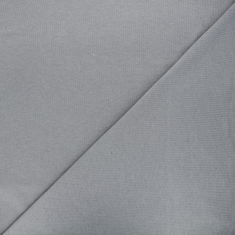 Tissu jersey coton lin chiné - gris x 10cm