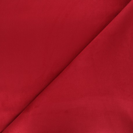 Tissu Suédine Solveig cerise x 10cm