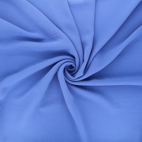 Tissu crèpe léger bleu roy x 10cm