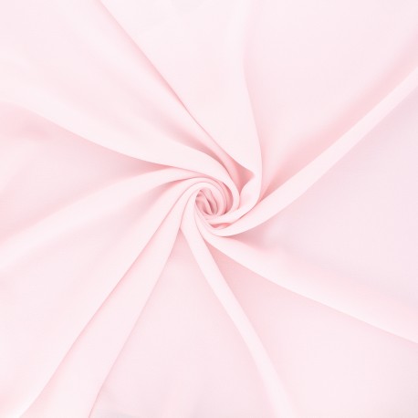 Tissu crêpe léger rose bébé x 10cm
