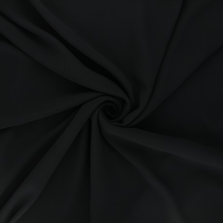 Tissu crêpe léger noir x 10cm