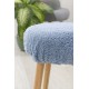 Tissu lainage bouclette Petite Ourse - bleu clair x x 10cm