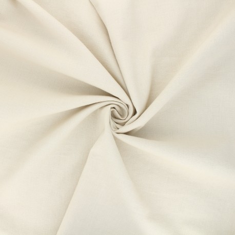Tissu poly coton - ivoire x 10cm